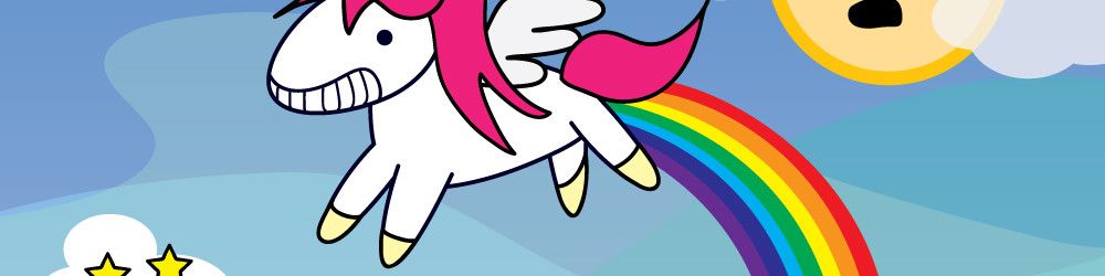 Super Rainbow Unicorns With Lots Of Glitter