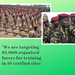 We are targeting 83 000 organised forces to be trained in 19 verified sites