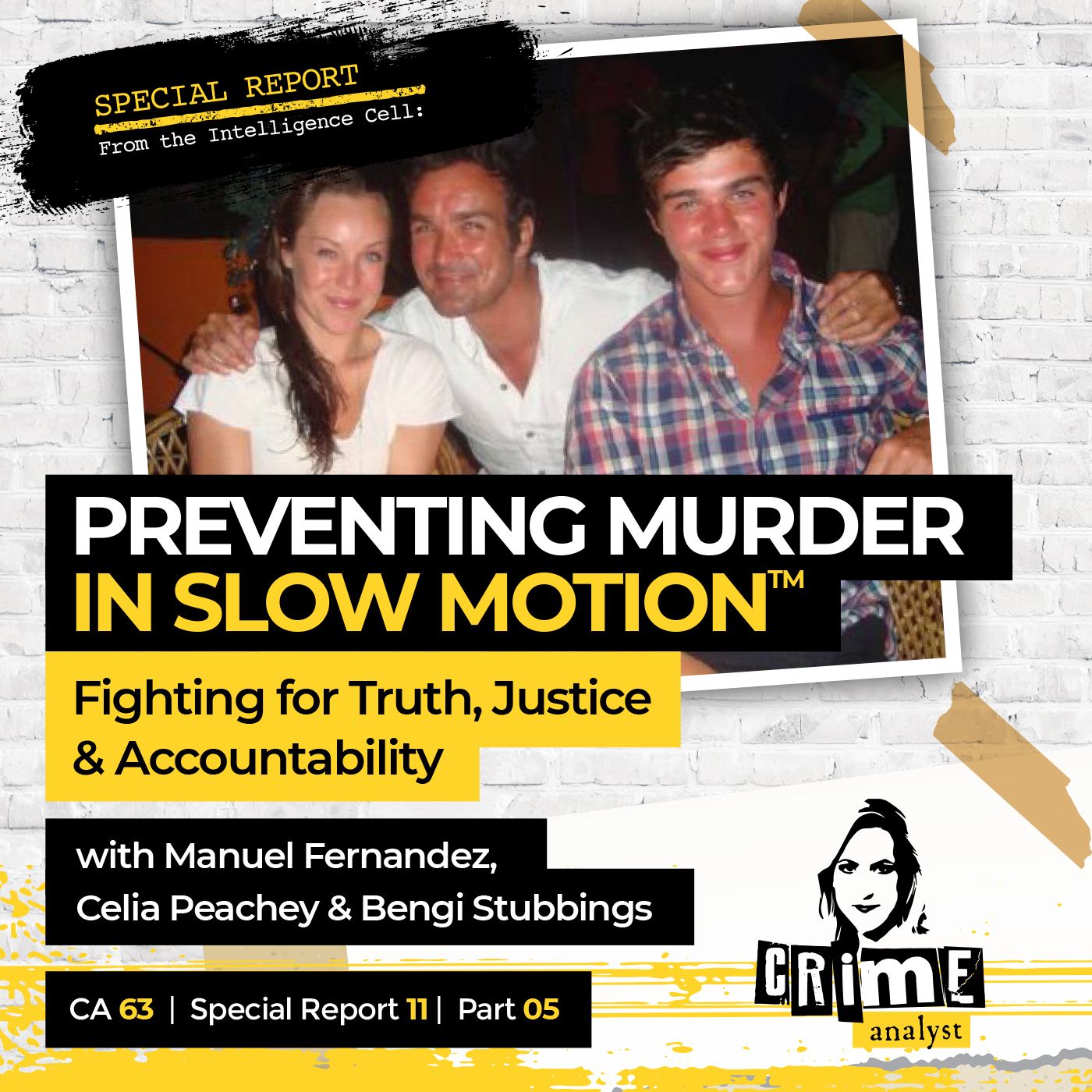 63: Special Report from the Intelligence Cell | Ep 63 | Preventing Murder in Slow Motion™: Fighting for Truth, Justice and Accountability with Manuel Fernandez, Bengi Stubbings and Celia Peachey, Part 5 Image