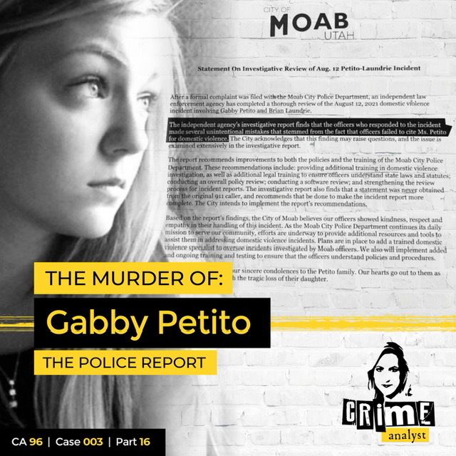 96: The Crime Analyst | Ep 96 | The Murder of Gabby Petito, Part 16 Image